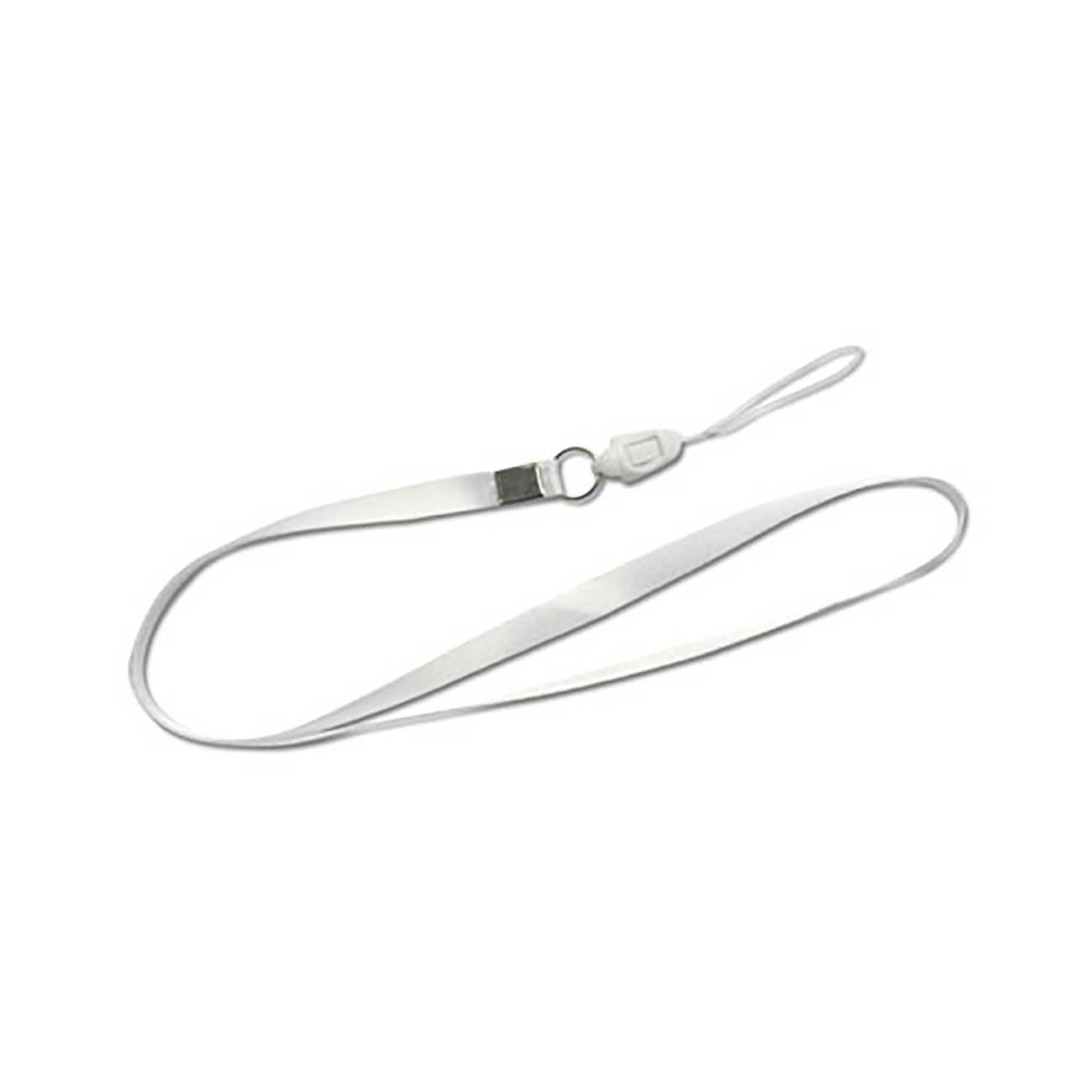 REIKO LONG LANYARD STRAP CLIP IN WHITE